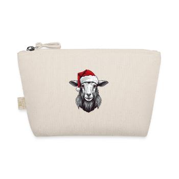Portrait de Noël tête de chèvre - Trousse biologique - nature - Devant