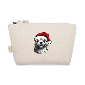 Seal Seal Christmas Animal Portrait Xmas - Organic Pouch - nature - Front