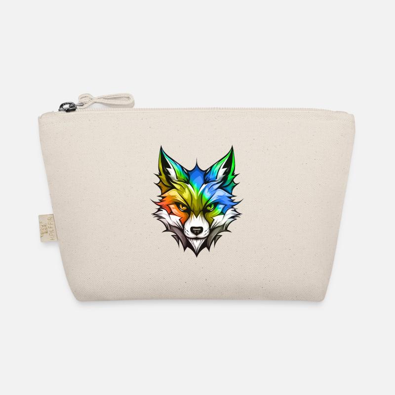 Fox Head Colorful Organic Pouch