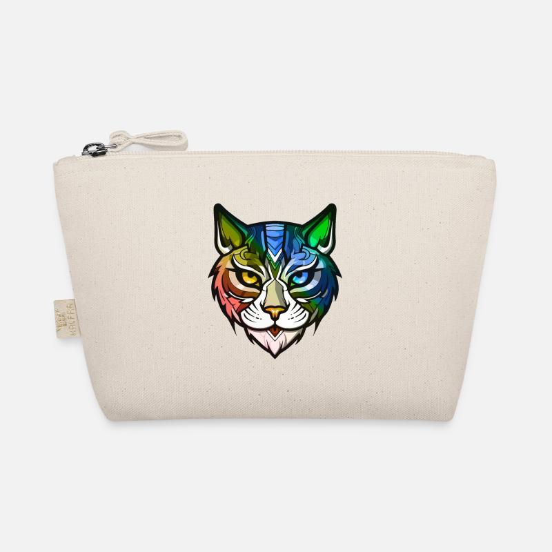 Katze Kopf Bunt Bio-Täschchen
