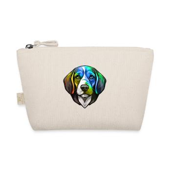 Tête de chien Beagle colorée - Trousse biologique - nature - Devant
