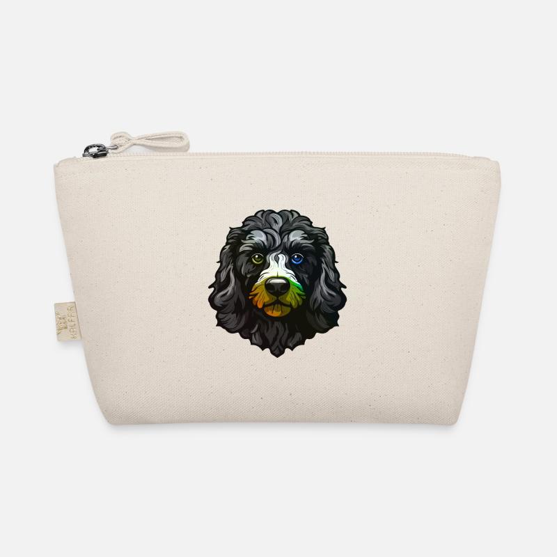 Poodle Dog Head Colorful Organic Pouch