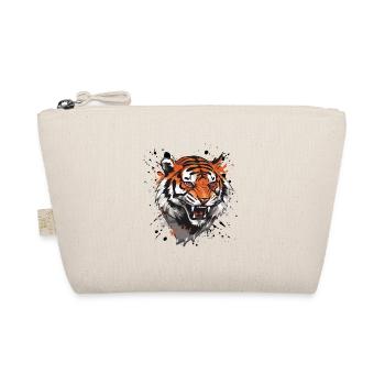 Tiger Kopf Porträt Motivation Tier - Bio-Täschchen - Natur - Vorne