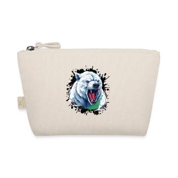 Polar Bear Head Portrait Polar Bear Motivation Animal - Organic Pouch - nature - Front
