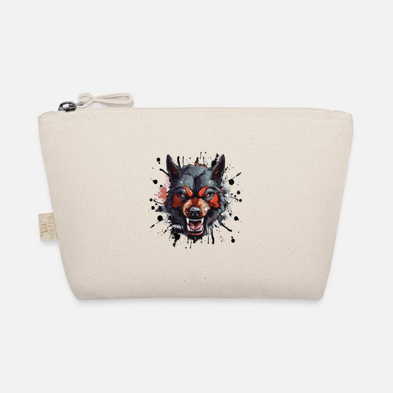 Wolf Head Portrait Motivation Animal Organic Pouch