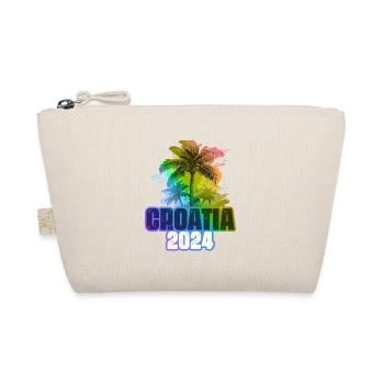 Croatia 2024 Holiday Palm Trees Colorful - Organic Pouch - nature - Front