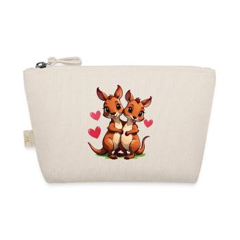 Offrez ces adorables kangourous en cadeau pour la Saint-Valentin - Trousse biologique - nature - Devant