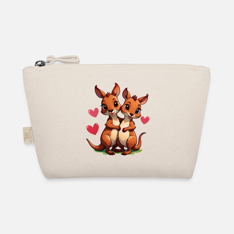Verschenke diese süßen Kängurus zum Valentinstag Bio-Täschchen