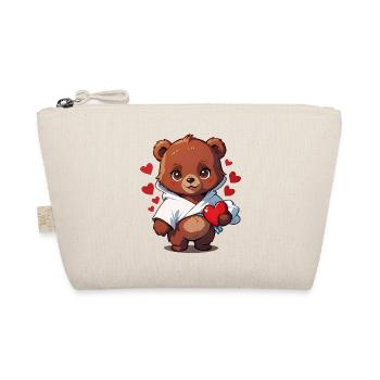 Offrez cet adorable ours en cadeau pour la Saint-Valentin - Trousse biologique - nature - Devant