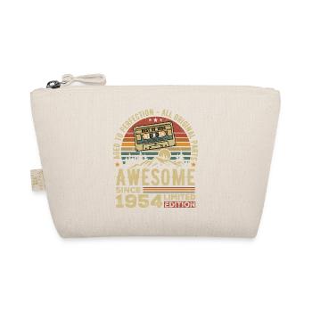 Vintage 1954 Birthday Gift | Born in 1954 - Organic Pouch - nature - Front