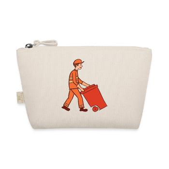 Éboueur et poubelle. Nettoyeur de rues. Collecte des ordures. - Trousse biologique - nature - Devant