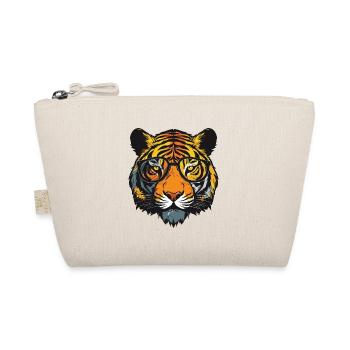Tiger Kopf Porträt Cool - Bio-Täschchen - Natur - Vorne
