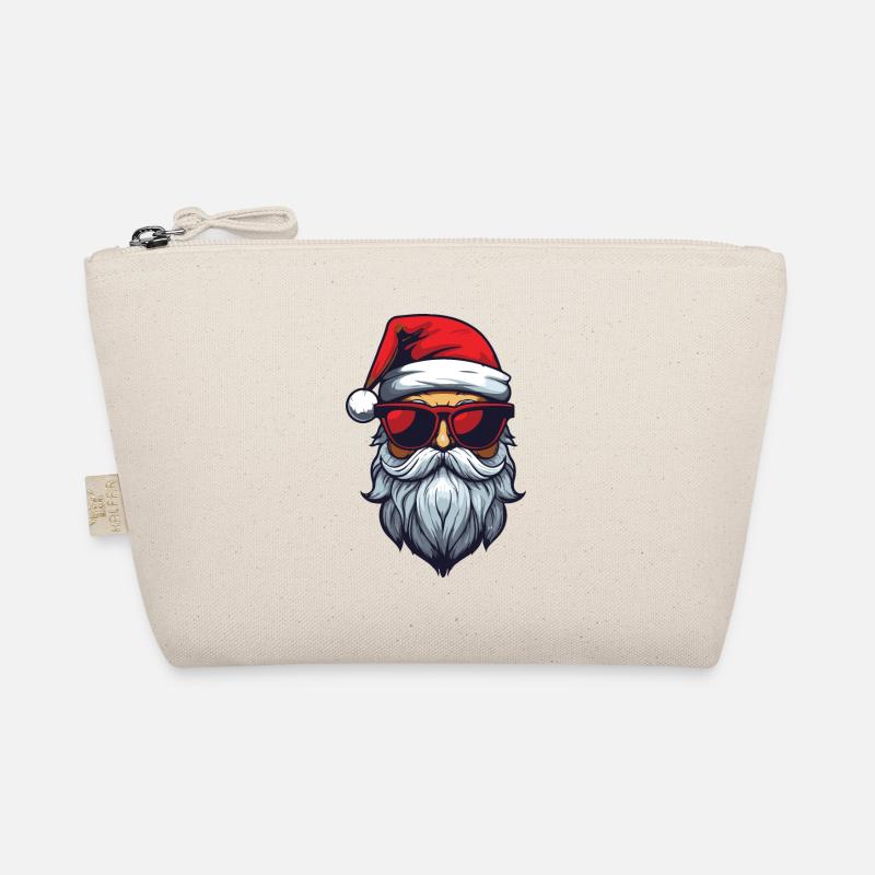 Weihnachtsmann Cool Weihnachten - Bio-Täschchen - Natur