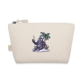 Gorilla Summer Beach Vacation - Organic Pouch - nature - Front