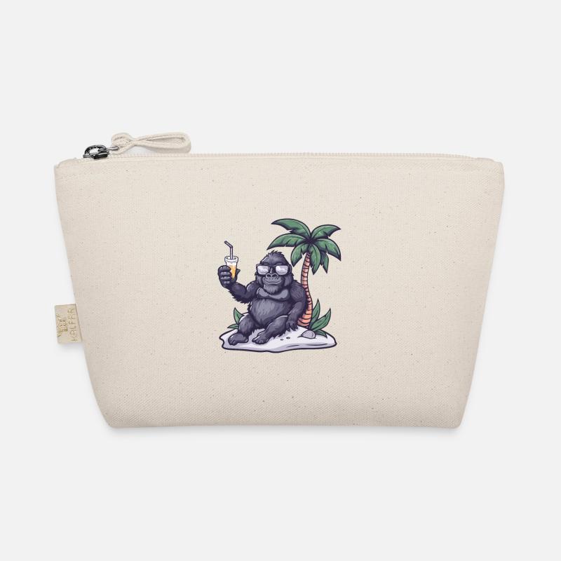 Gorilla Summer Beach Vacation Organic Pouch