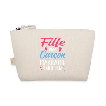 Fille ou Garçon Grand Marraine T'aime Déjà - Trousse biologique - nature - Devant