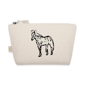 Chevaux T-shirt Cadeau Cavalier - Trousse biologique - nature - Devant