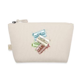 Retro Watercolor Tapes Cassettes Oldschool Mixtapes - Organic Pouch - nature - Front