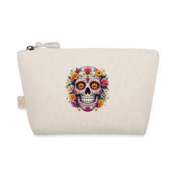 Halloween Skull Mexico Flowers La Catrina - Organic Pouch - nature - Front
