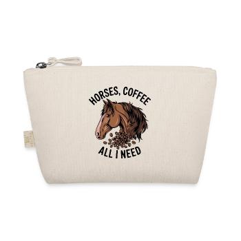 Funny Horse Art Horse Owner Horses Coffee - Organic Pouch - nature - Front