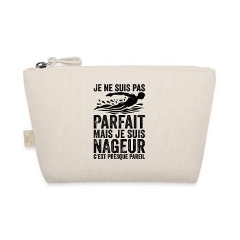 Swimmer - I'm not perfect I'm a swimmer - Organic Pouch - nature - Front