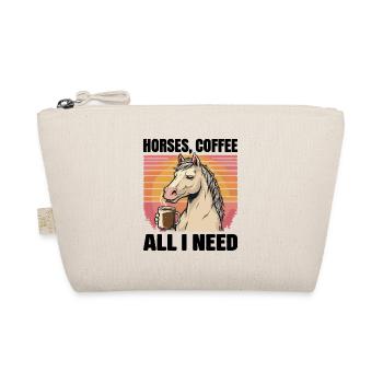Funny Horse Art Horse Owner Horses Coffee - Organic Pouch - nature - Front