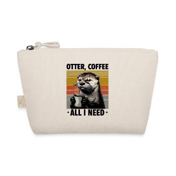 Lustiges Otter Coffee Zoo Retro Kaffee All I Need - Bio-Täschchen - Natur - Vorne