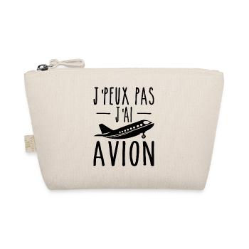Je peux pas j'ai avion humour aviation Cadeau - Trousse biologique - nature - Devant