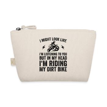 Funny Dirt Bike | Cute Motocross Dirt Bike Rider - Organic Pouch - nature - Front