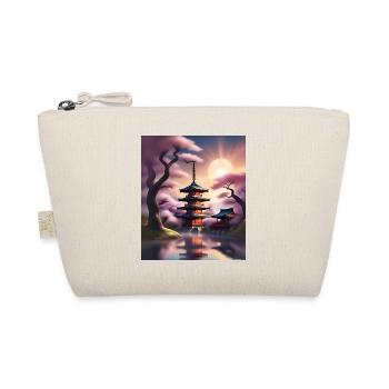 Japanese buildings during sakura - Organic Pouch - nature - Front