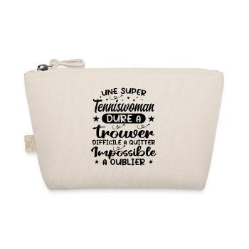 Une Super Tenniswomen - Cadeau tenniswomen - Trousse biologique - nature - Devant