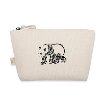Panda Tribal Tattoo - Organic Pouch - nature - Front
