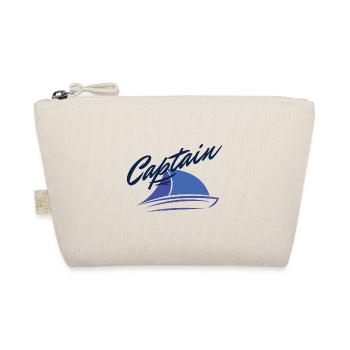 Captain Sailboat T-Shirt for Sailors and Skipper - Organic Pouch - nature - Front