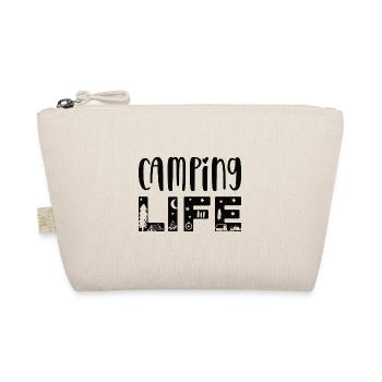 Camping Friends Tents Scout Gift - Organic Pouch - nature - Front