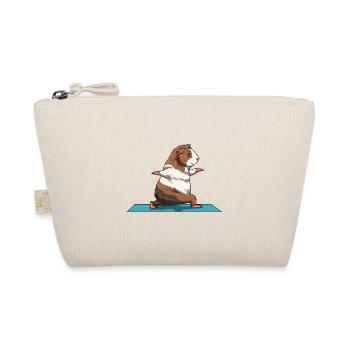 Yoga Meerscheinchen Yogaübung Stretching Dehnen - Bio-Täschchen - Natur - Vorne