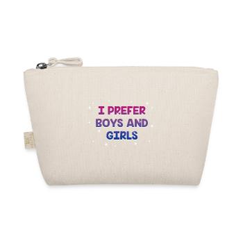 I Prefer Boys and Girls Bisexual LGBTQ Bi Pride - Organic Pouch - nature - Front