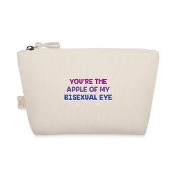 The Apple of my Bisexual Eye Bi Couples Bi Pride - Organic Pouch - nature - Front