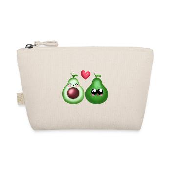 Avocado Love - Cute Couple Design - Organic Pouch - nature - Front