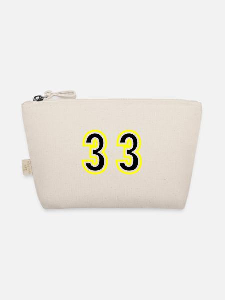 33 Zahl College - Bio-Täschchen - Natur - Vorne
