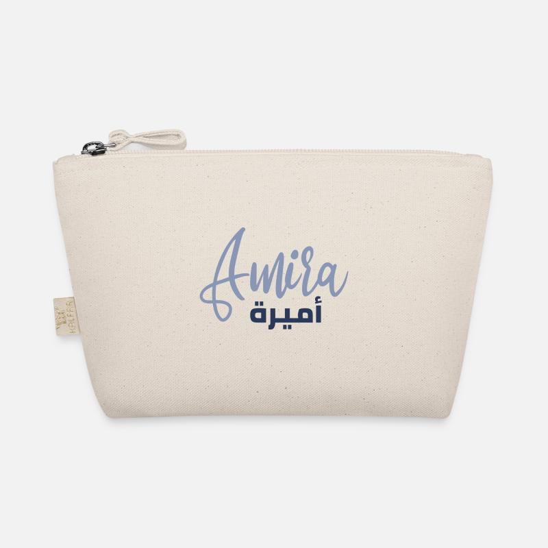 Amira im arabischen Alphabet - Bio-Täschchen - Natur