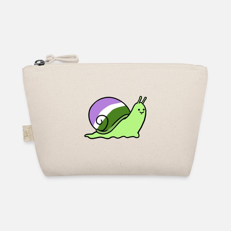 Genderqueer Schnecke Genderqueer Pride - Bio-Täschchen - Natur