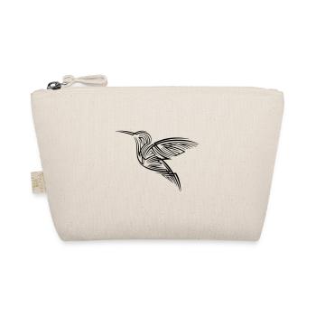 Hummingbird Tribal Tattoo - Organic Pouch - nature - Front