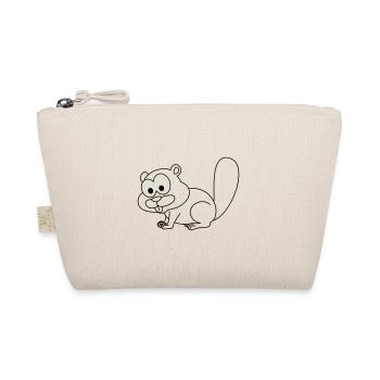 Beaver Comic Animal - Organic Pouch - nature - Front