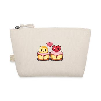 Cheesecake Couple Amour Coeur Saint Valentin - Trousse biologique - nature - Devant
