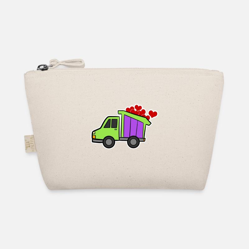 Bagger Baustelle Bauarbeiter Bau Herz I Geschenk Bio-Täschchen