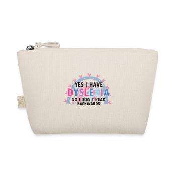 Dyslexia Awareness and Dyslexia Teachers - Organic Pouch - nature - Front