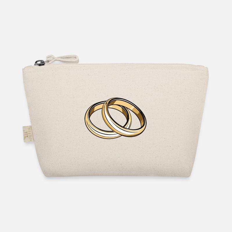 Eheringe Hochzeit - Bio-Täschchen - Natur