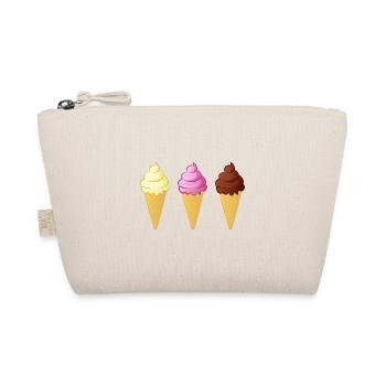 Eis Waffel Kostüme Eiscreme Eiskugel Waffeleis - Bio-Täschchen - Natur - Vorne