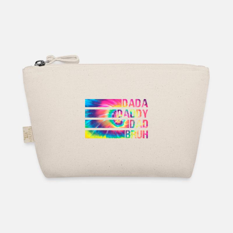 Dada Daddy Dad Bruh Distressed Tie Dye Men Wife Organic Pouch