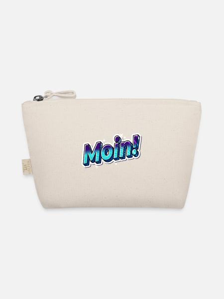 Moin! Sticker Blau - Bio-Täschchen - Natur